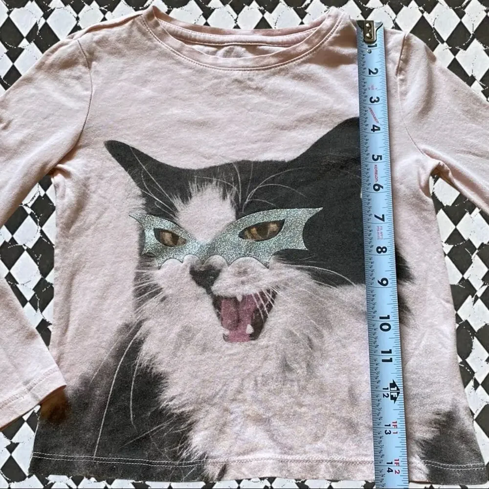 Gap Kids Cat in mask L/S Shirt Sz XS (4-5)